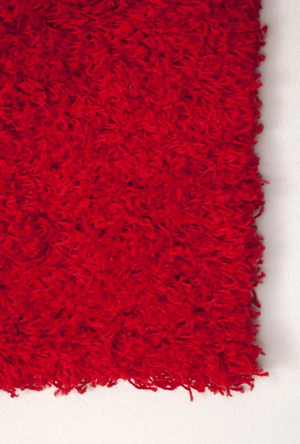 160 x 220 cm Polypropylene Modern Soft Shaggy Pile Rug, Light Red