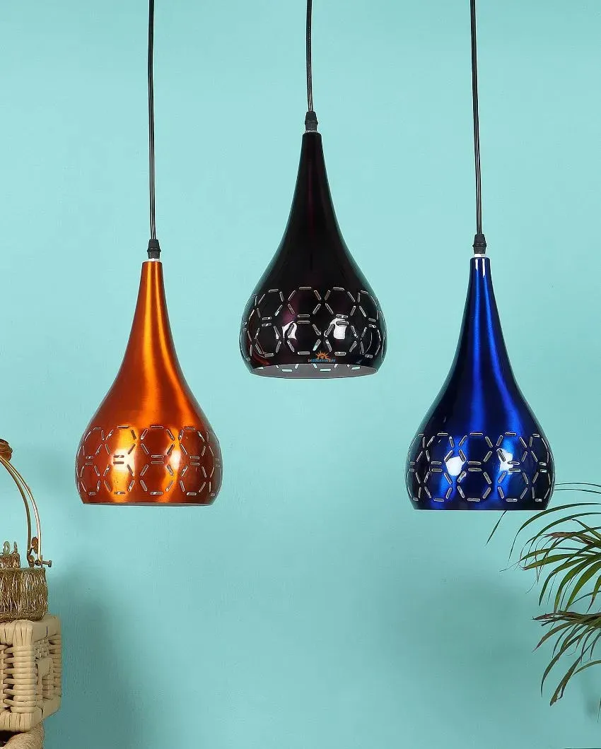 3 Lights Cutting Hanging In Mix Colour Ceiling Lamp