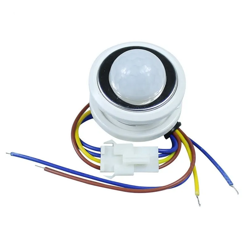 40mm 220VAC PIR Detector Infrared Motion Sensor Switch With Adjustable Light Sensitivity and Time Delay