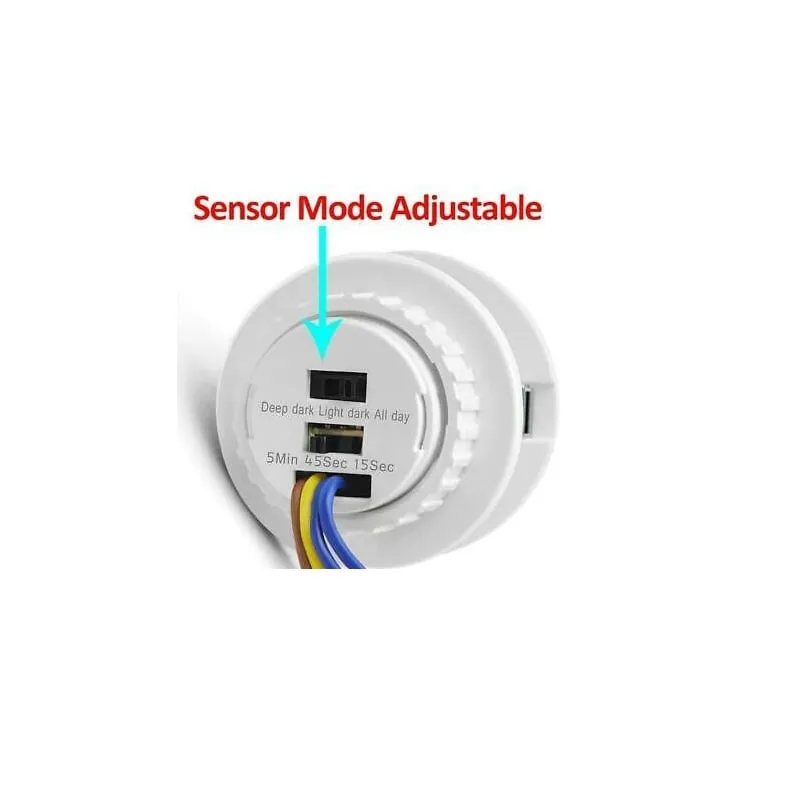 40mm 220VAC PIR Detector Infrared Motion Sensor Switch With Adjustable Light Sensitivity and Time Delay