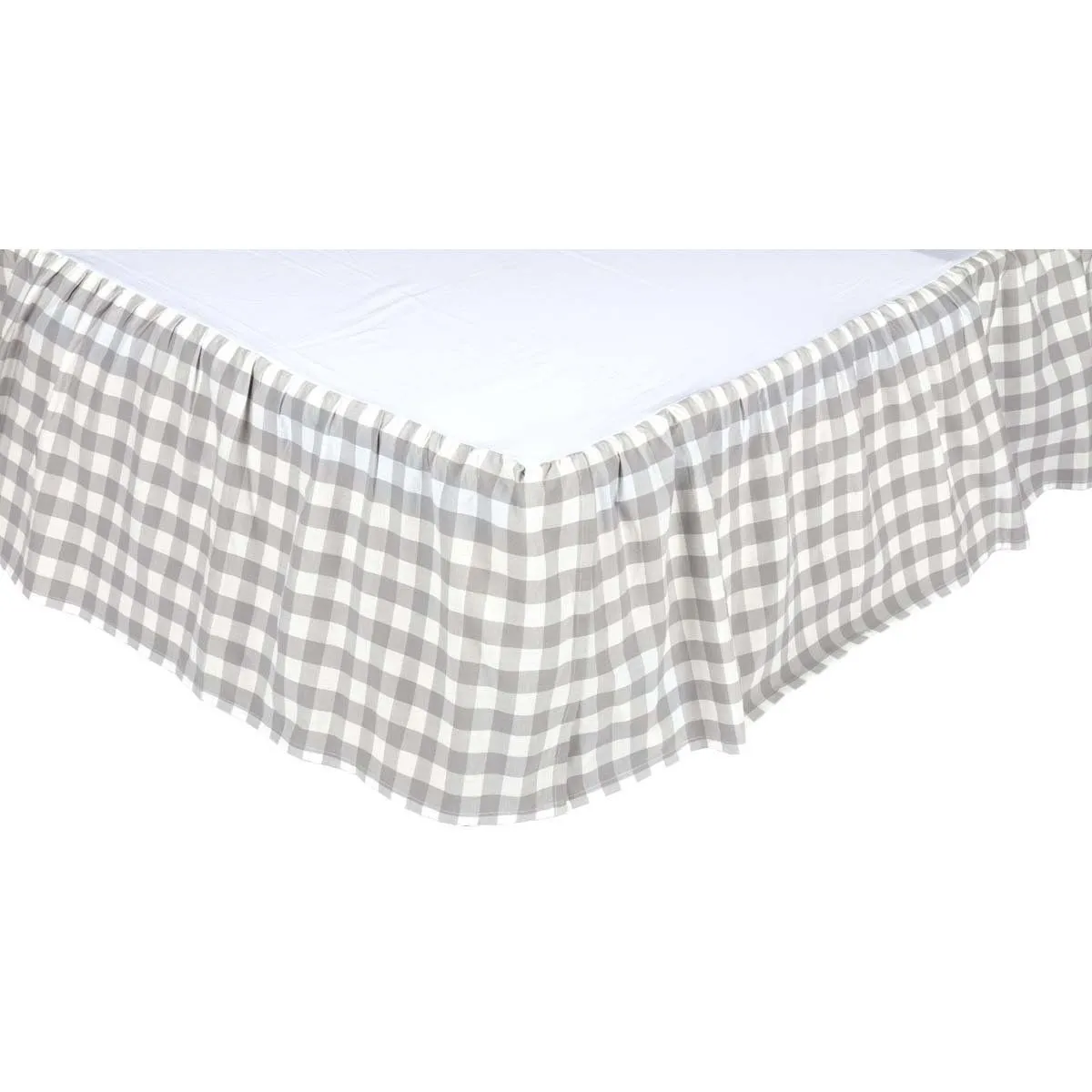 Annie Grey Buffalo Check Bed Skirt