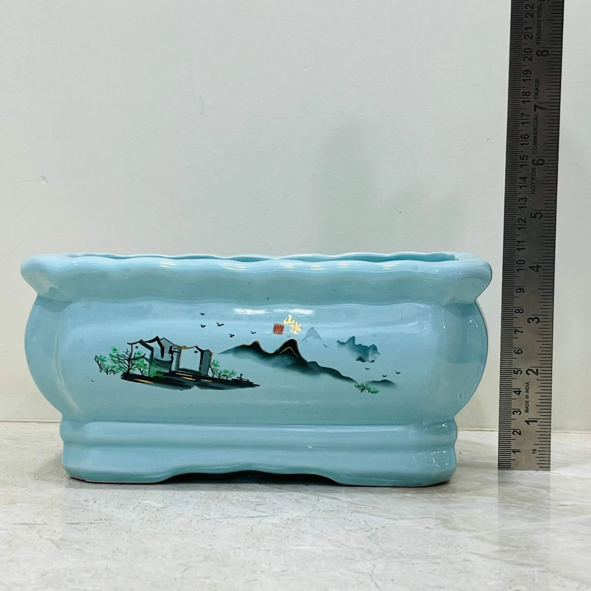 Artistic Rectangular Ceramic Pot