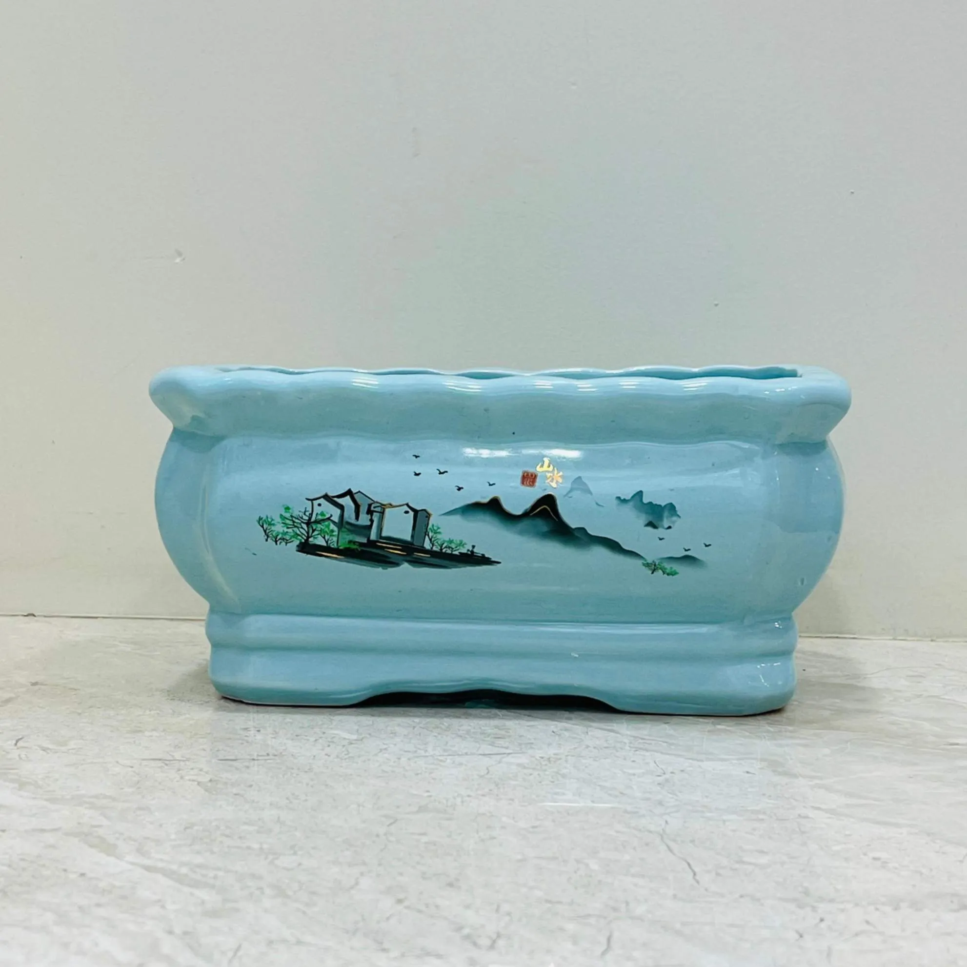 Artistic Rectangular Ceramic Pot