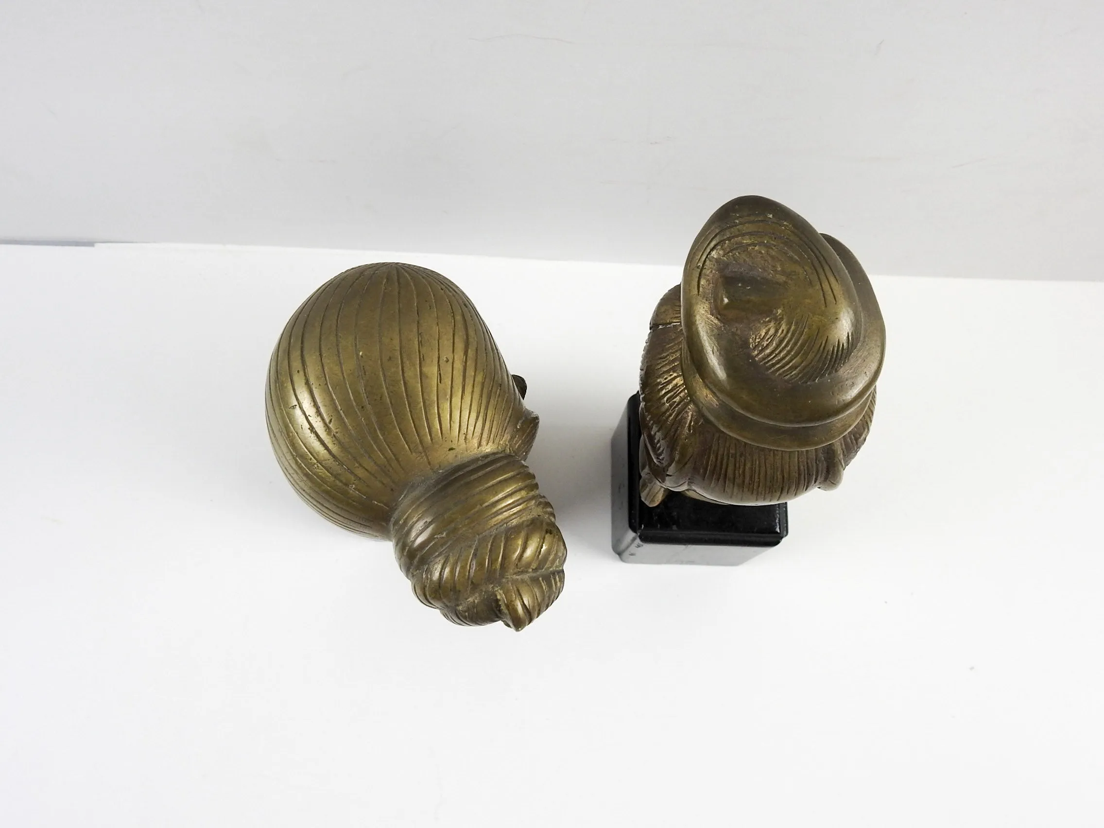 Asian Brass Sculpture Busts - A Pair