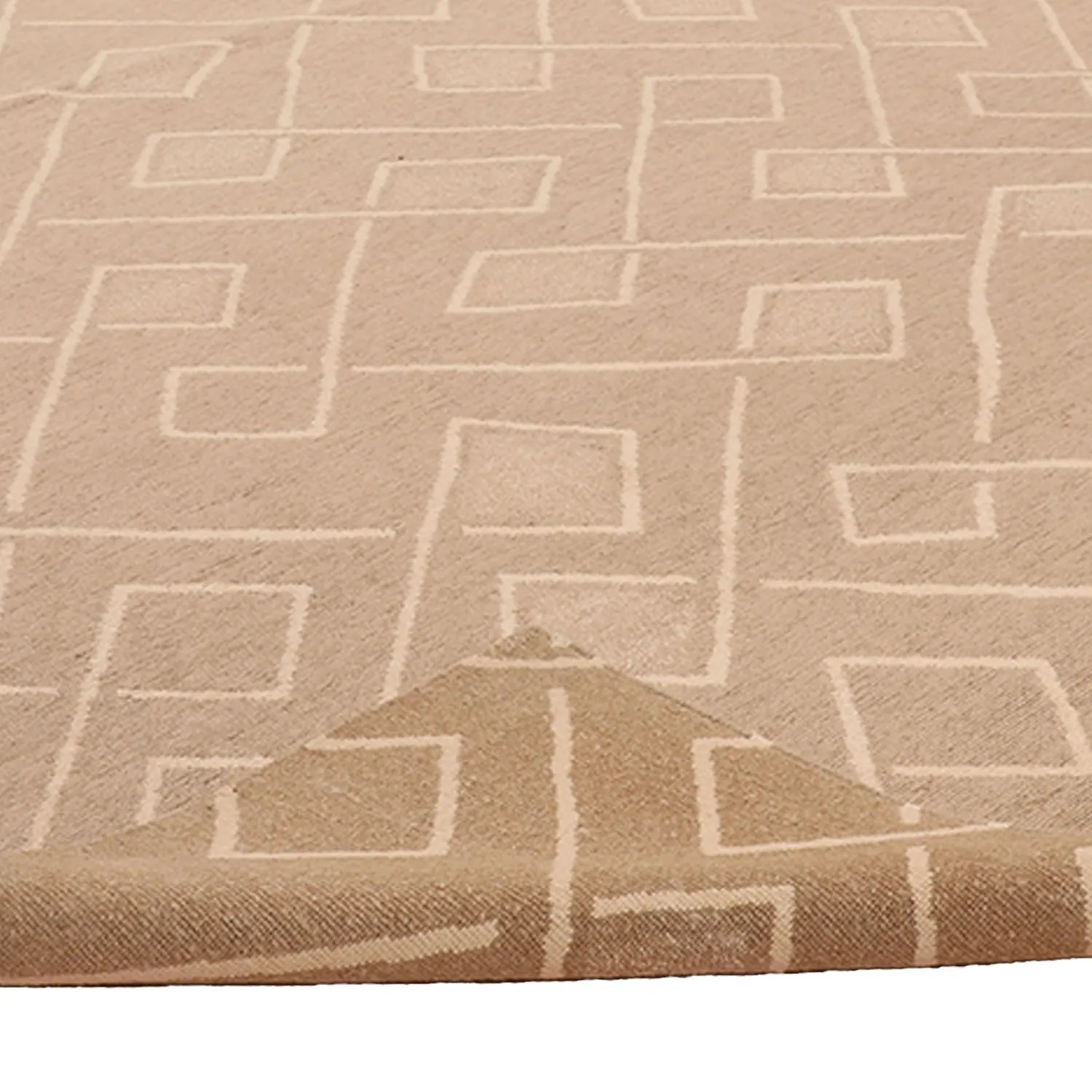 Beige Modern Linen Rug - 10'3" x 13'8"