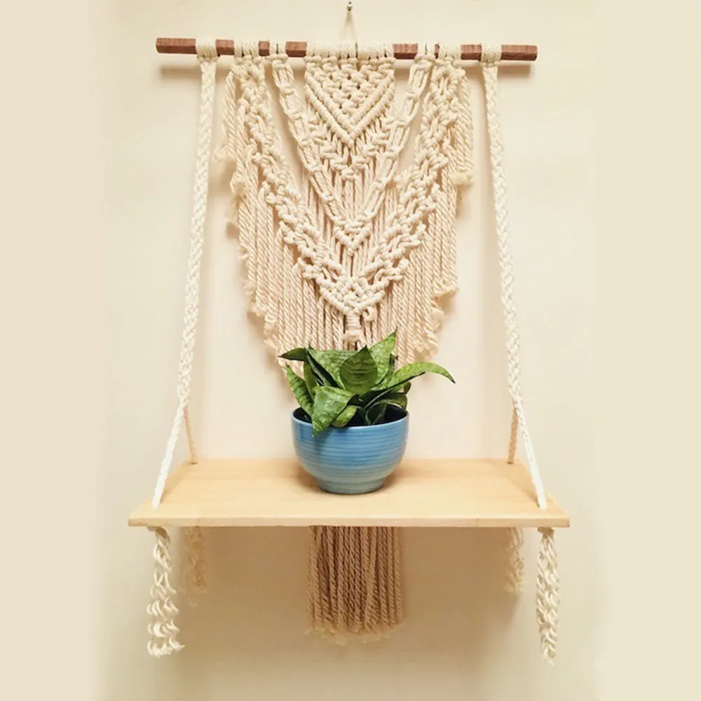 Boho Single Shelf Wall Hanging