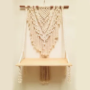 Boho Single Shelf Wall Hanging