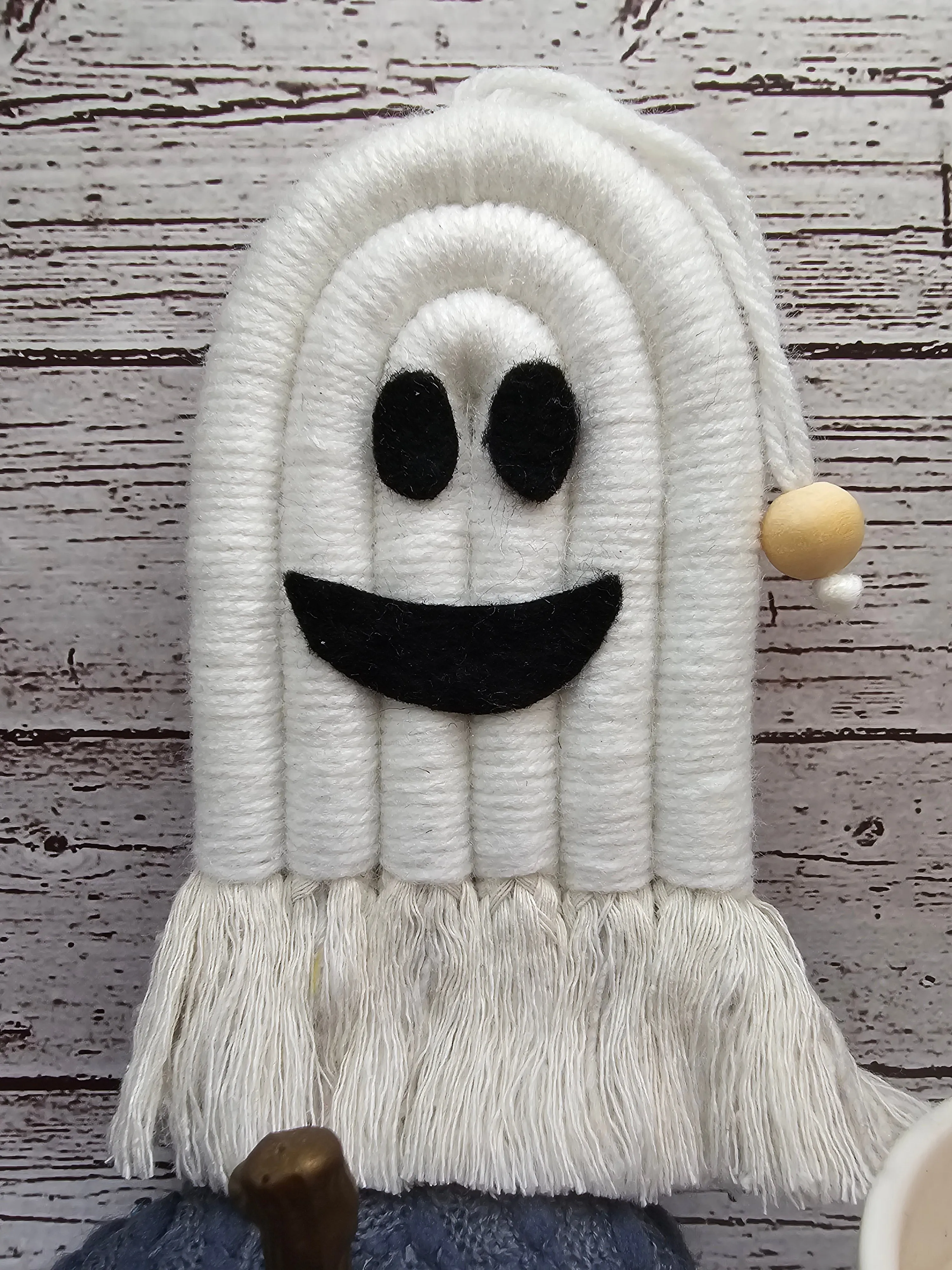 Boo Halloween macrame ghost | macrame ghost | cute Halloween decor | spooky season