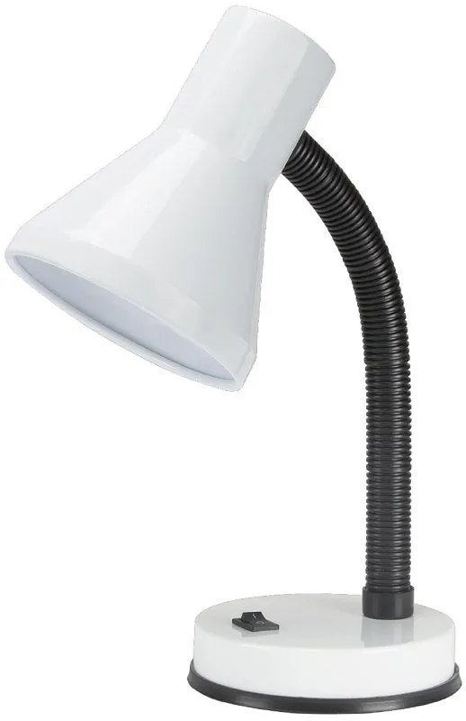 Boston Harbor TL-TB-134-WH-3L Flexible Desk Lamp, 120 V, 60 W, 1-Lamp, CFL Lamp, White Fixture, White :EA: QUANTITY: 1