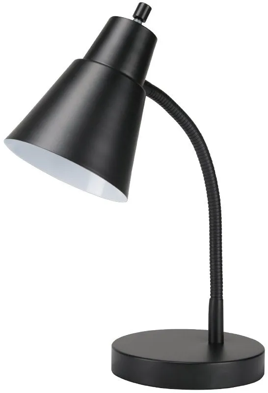 Boston Harbor TL-TB-170-BK-3L Flexible Desk Lamp, 120 V, 60 W, 1-Lamp, CFL Lamp, Black Fixture, Black :EA: QUANTITY: 1