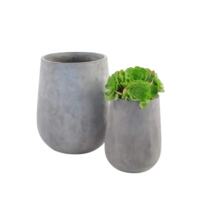 Brooklyn Tall Concrete Planter (Grey)