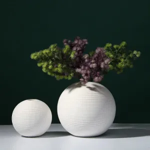 Buddhist Mood Spherical Shaped Ceramic Vase