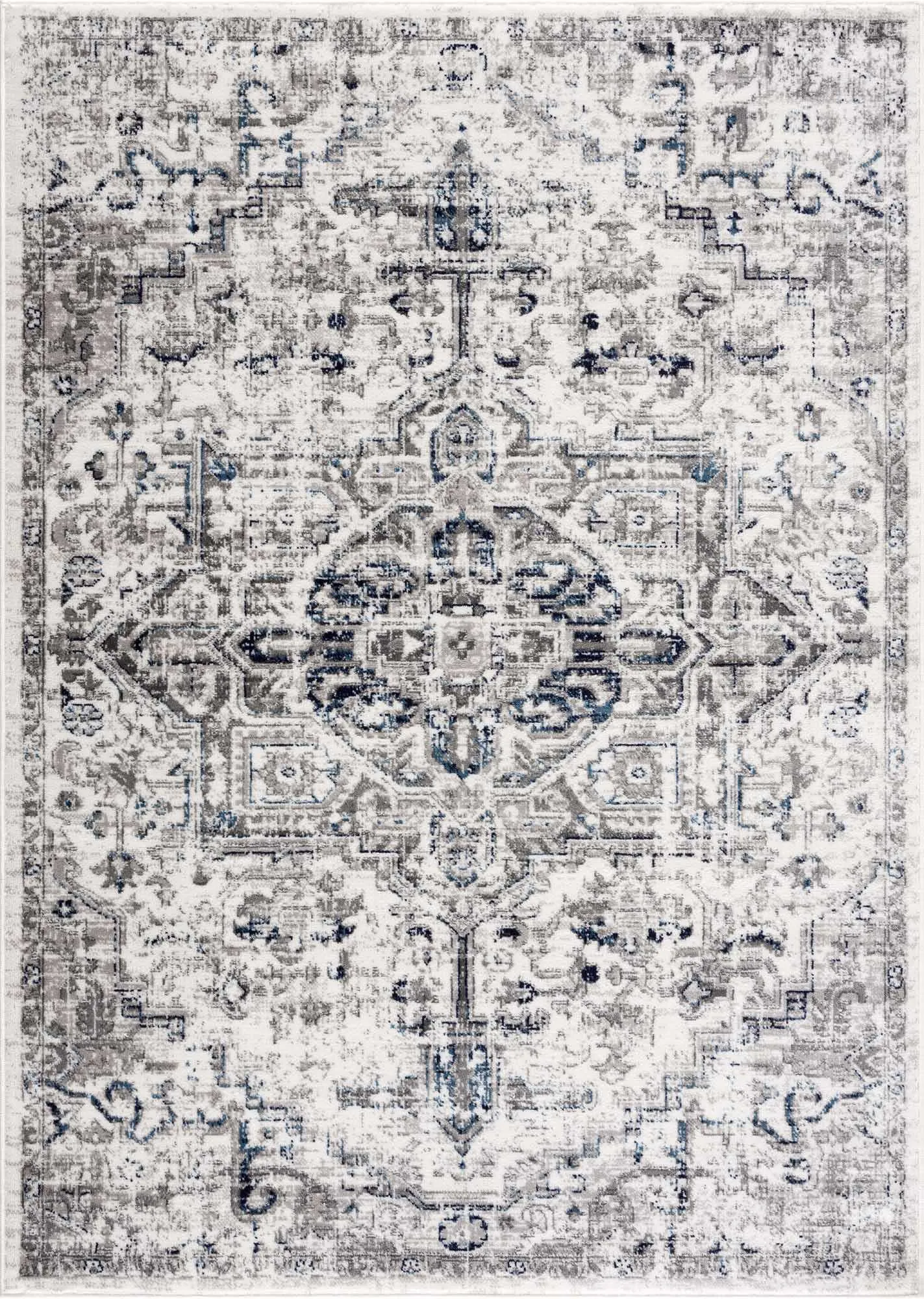 Buenaventura Cream & Navy Area Rug