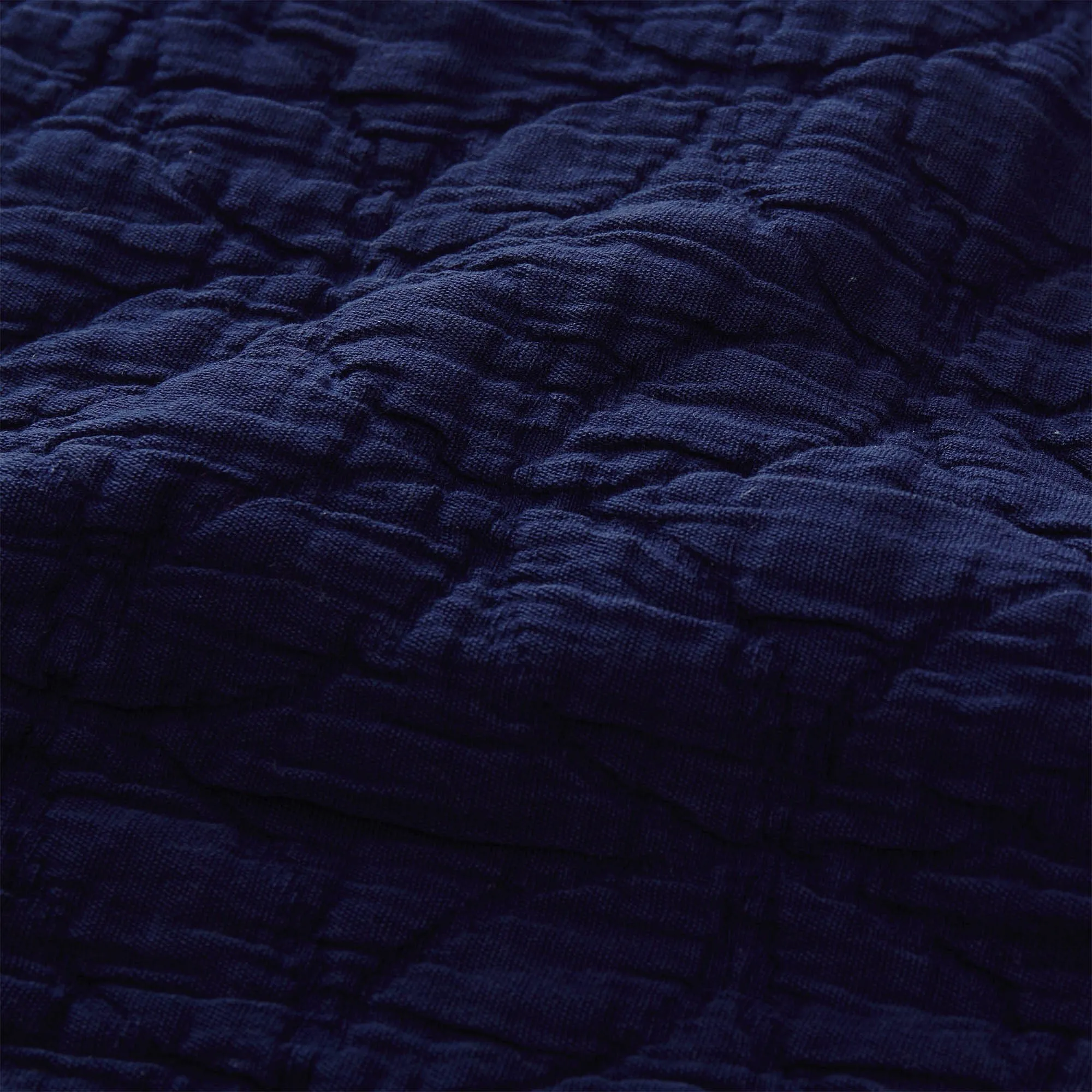 Carvado Cotton Bedspread [Dark blue]