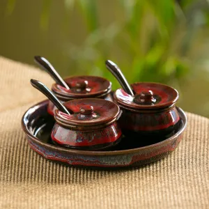 Ceramic Pottery Pickle Holder | Set of 3