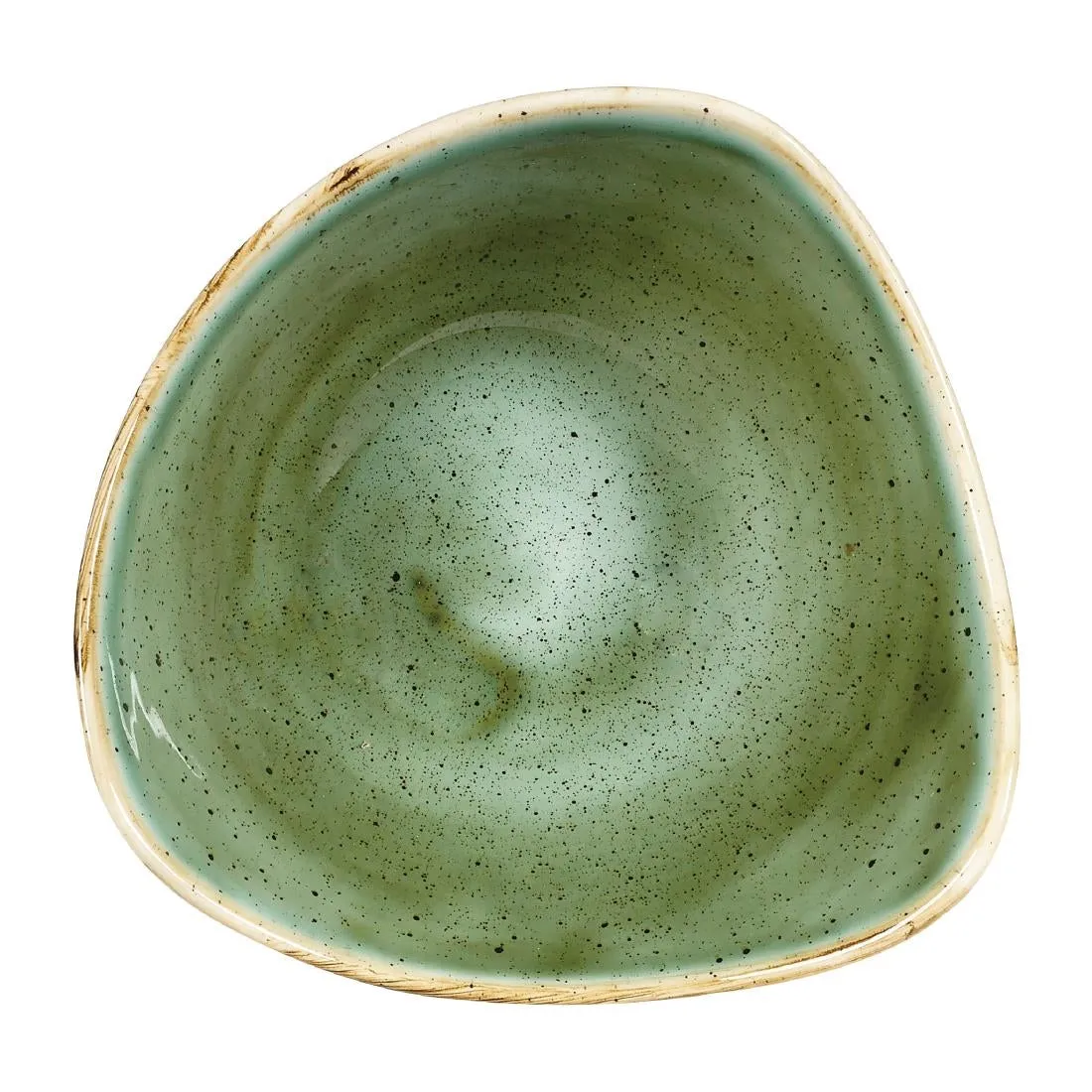 Churchill Stonecast Triangular Bowls Samphire Green 153mm (Pack of 12)