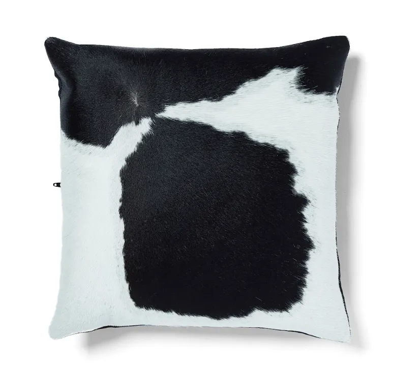 Cowhide Cushion Black & White - Medium