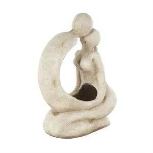 Cream Polystone People Sitting Planter