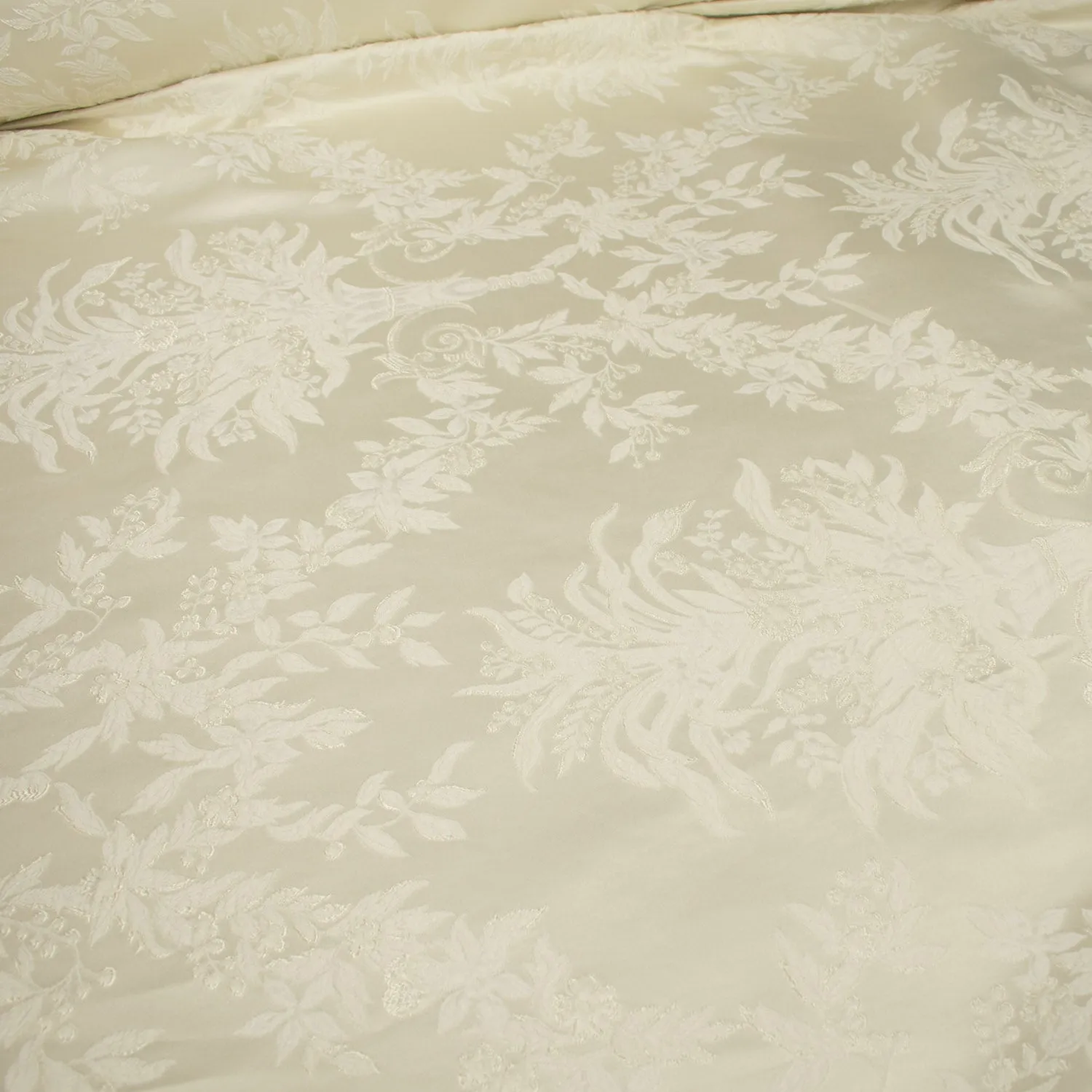 Curtaining/Upholstery Turkish Embroidered Cream Floral Vines