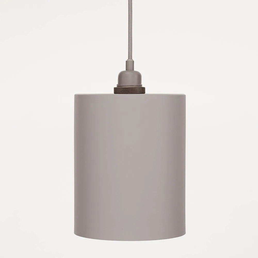 Cylinder Shade Grey Pendant