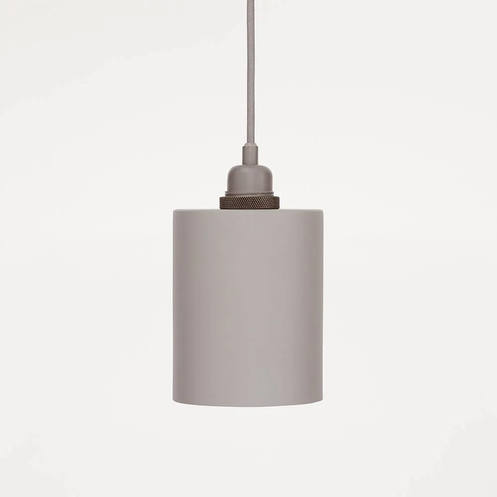 Cylinder Shade Grey Pendant