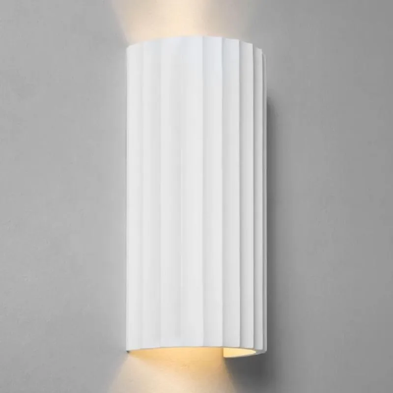 Cylindrical Ribbed Up-Down Wall Light