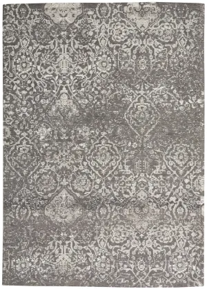 Damask DAS06 Dark Grey Rug