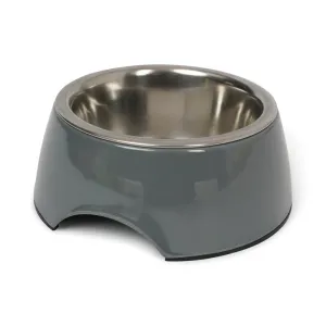 Dear Pet Curve Cut Dog Bowl in Grey