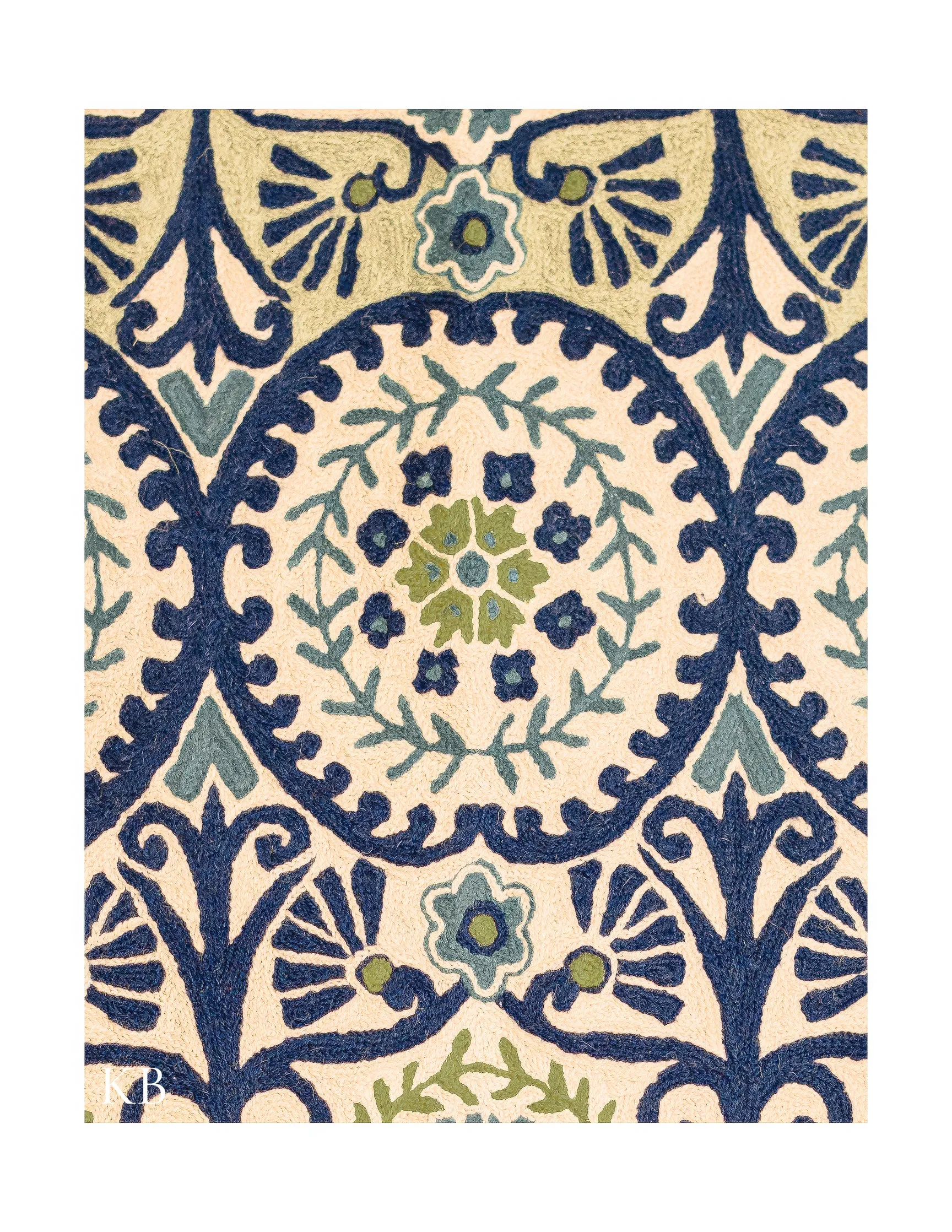 Diwan-e-Khas Orb Orchid Kashmiri Rug