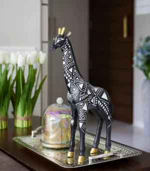 Ebony Giraffe Sculpture