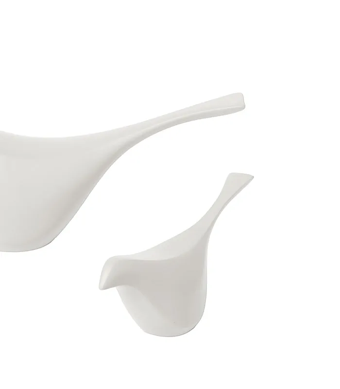 Finch bird set of 3 - White