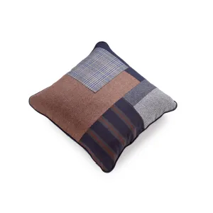 Fox Flannel Mixed Check Patchwork Cushion Cover