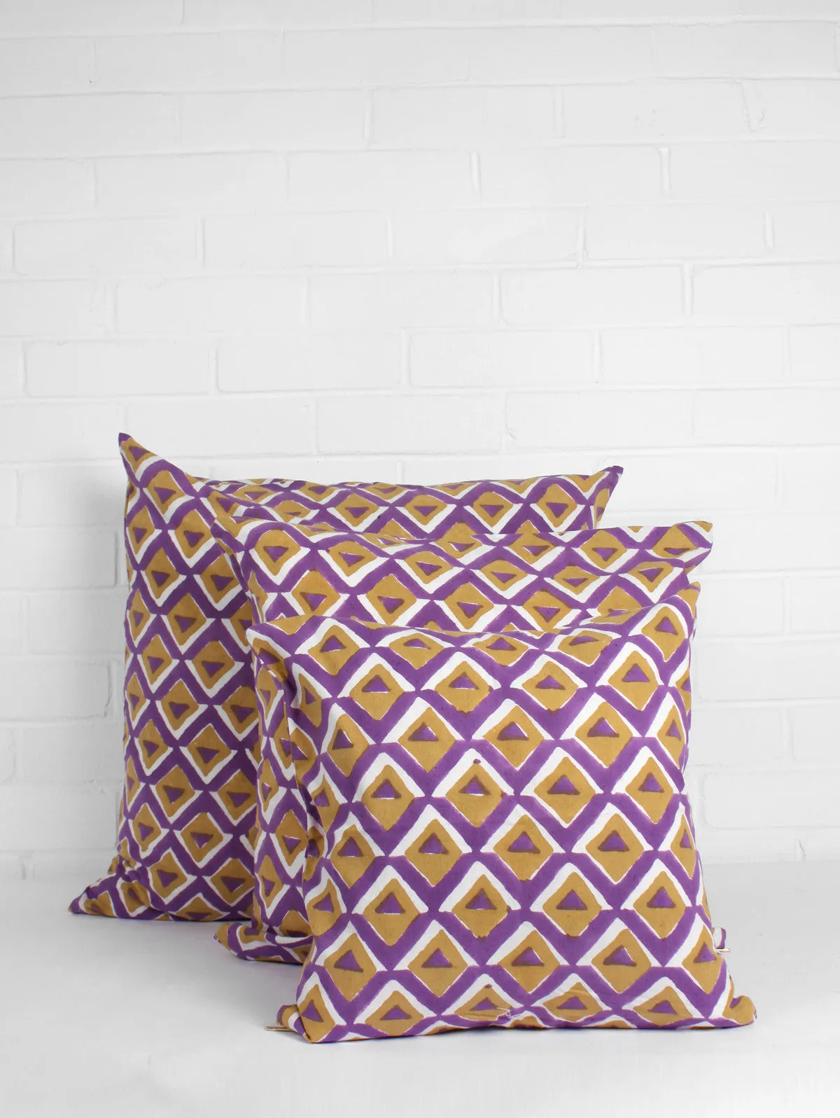 Geo Cushions, Purple