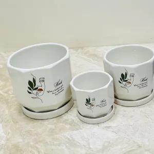 Graceful Face Planter Set Of 3