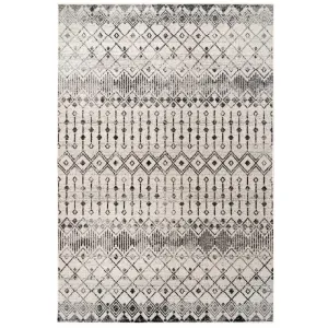 Grey Moroccan Tile Living Room Rug