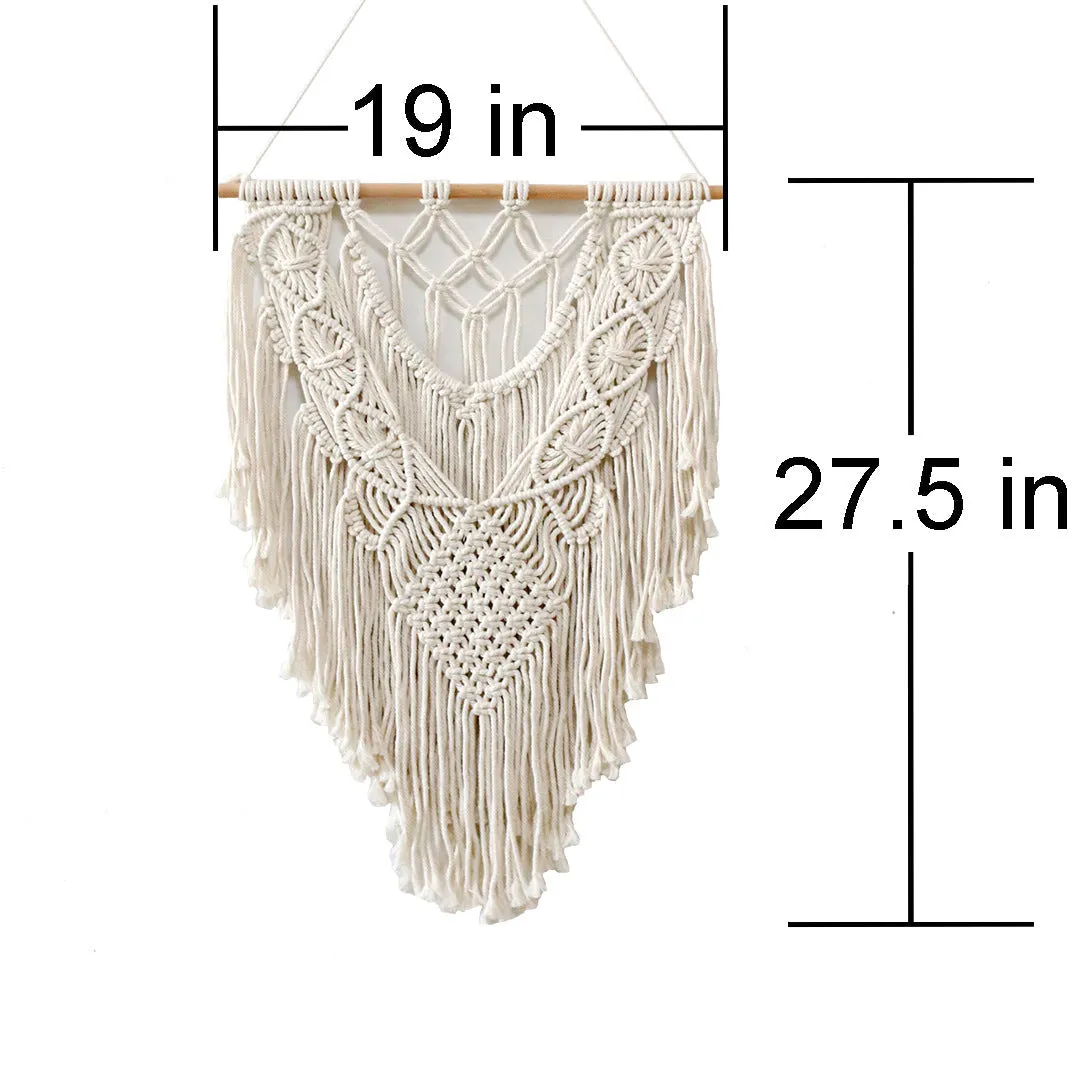 Hand-woven Macrame Wall Hanging Tapestry Boho Crafts Art Home Decor