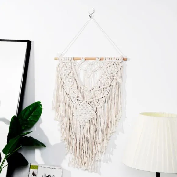 Hand-woven Macrame Wall Hanging Tapestry Boho Crafts Art Home Decor