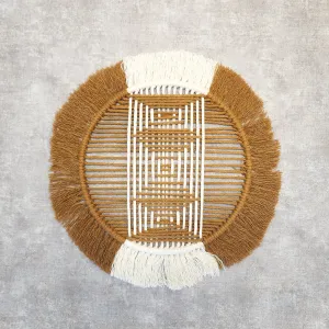 Handwoven macrame hoop Circle wall decor