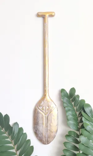 Home Decor: Wall Hanging Showpiece. Hand Crafted Large Tribal / Primitive Wall Hung Boat Paddle.