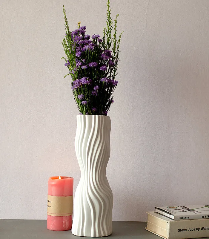 Ivory Swirl Vase