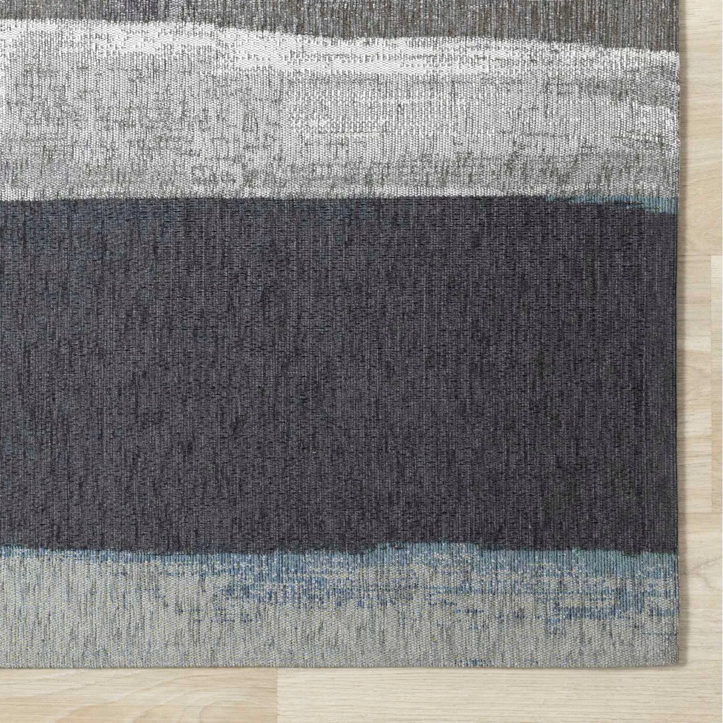 KATE Blue Brown Grey, Painted Rug