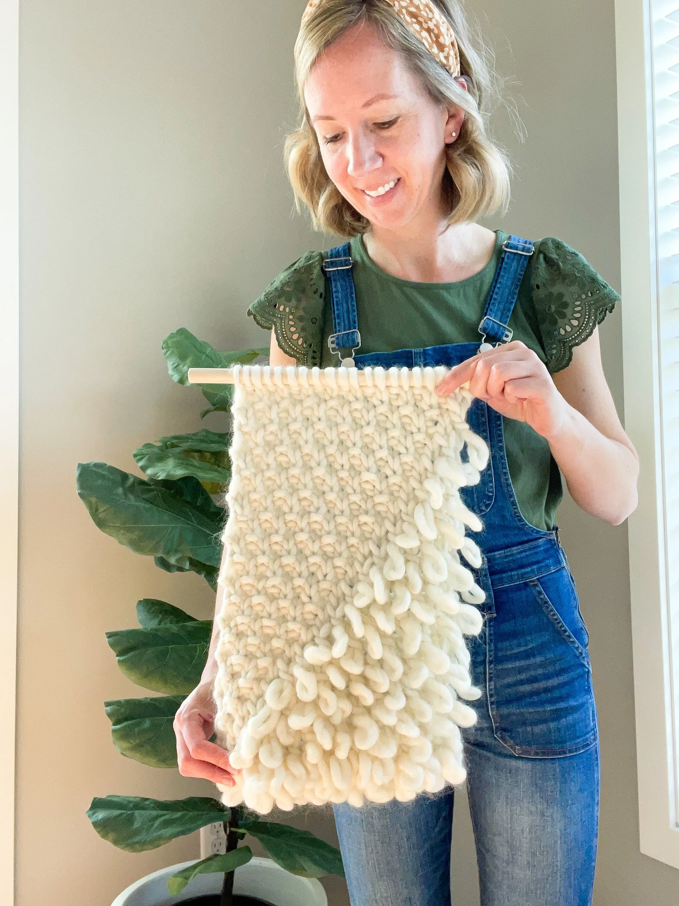 KNITTING PATTERN: Scandia Wall Hanging, Wall Hanging Knitting Pattern for Super Bulky Yarn