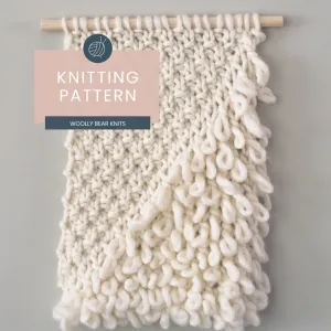 KNITTING PATTERN: Scandia Wall Hanging, Wall Hanging Knitting Pattern for Super Bulky Yarn