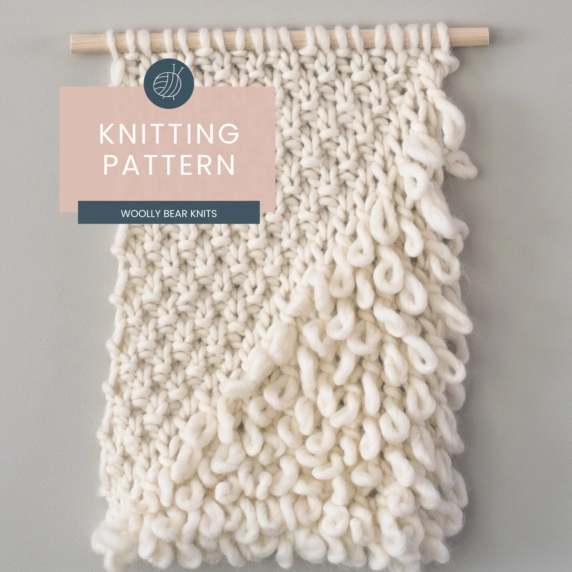 KNITTING PATTERN: Scandia Wall Hanging, Wall Hanging Knitting Pattern for Super Bulky Yarn