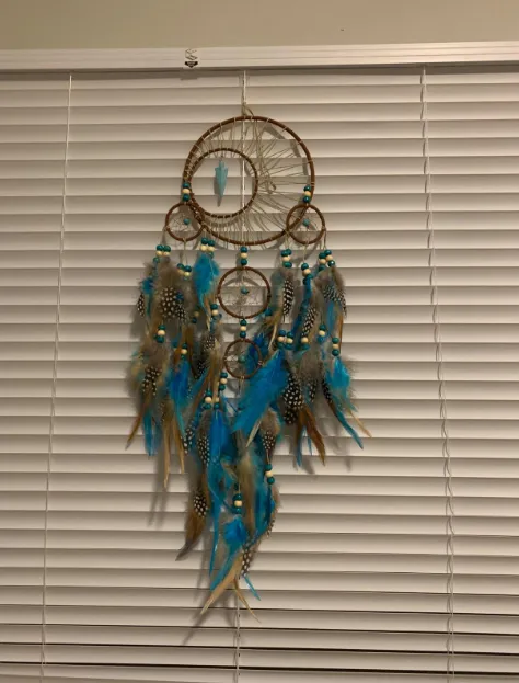 Large Dream Catchers for Bedroom, Boho Turquoise Hanging Ornament