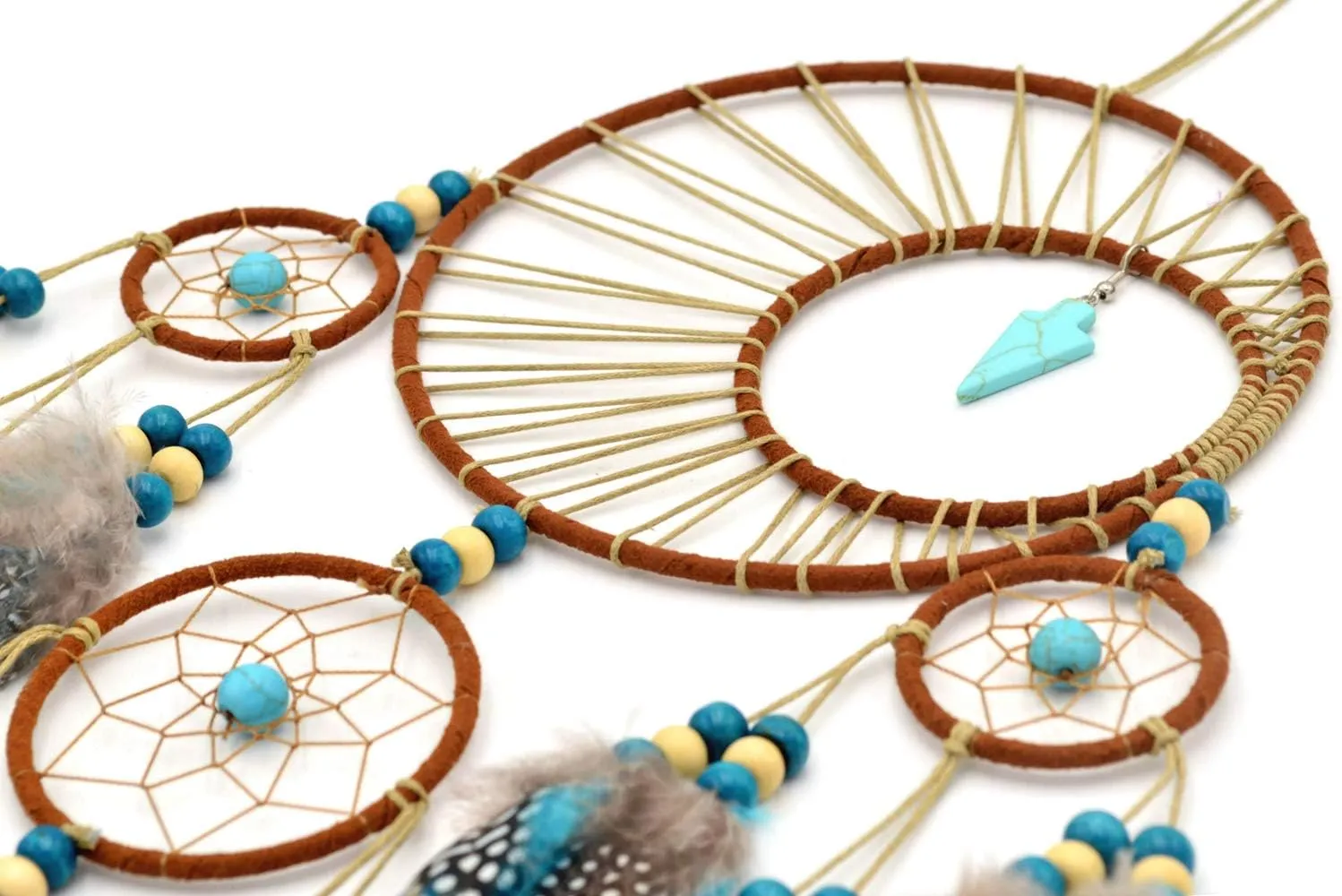 Large Dream Catchers for Bedroom, Boho Turquoise Hanging Ornament