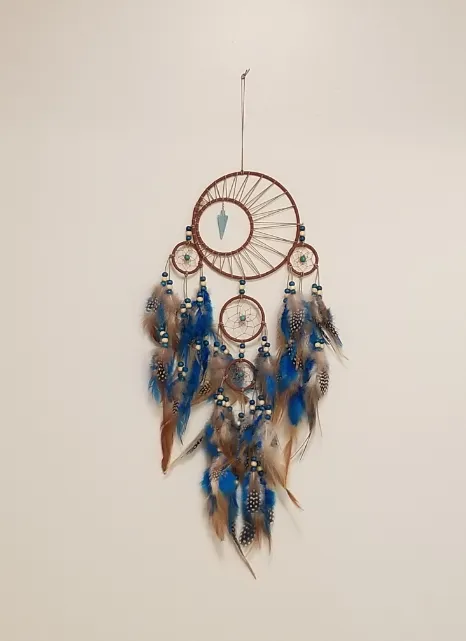 Large Dream Catchers for Bedroom, Boho Turquoise Hanging Ornament