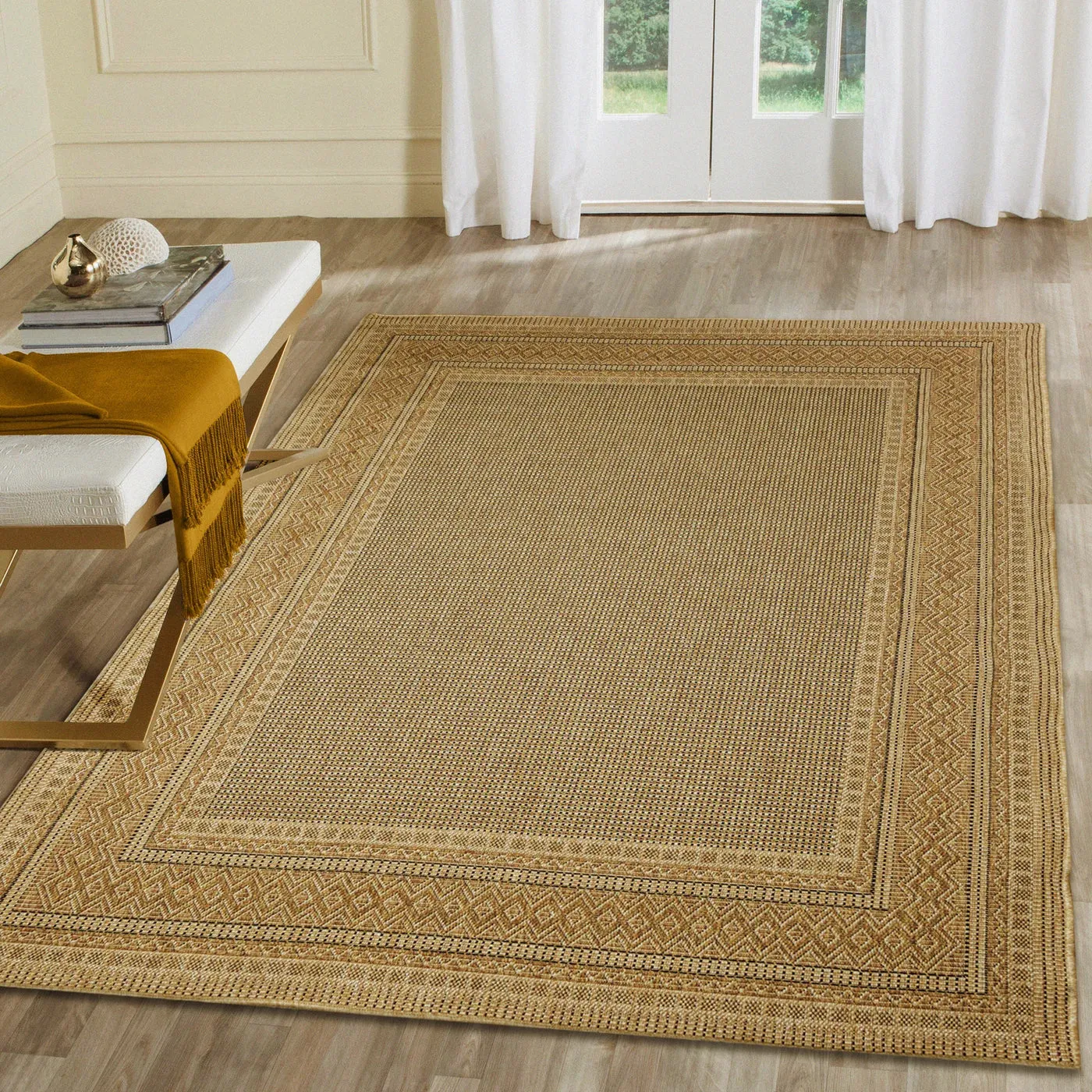 Liora Manne Monterey Diamond Border Indoor/Outdoor Rug - Local Pickup