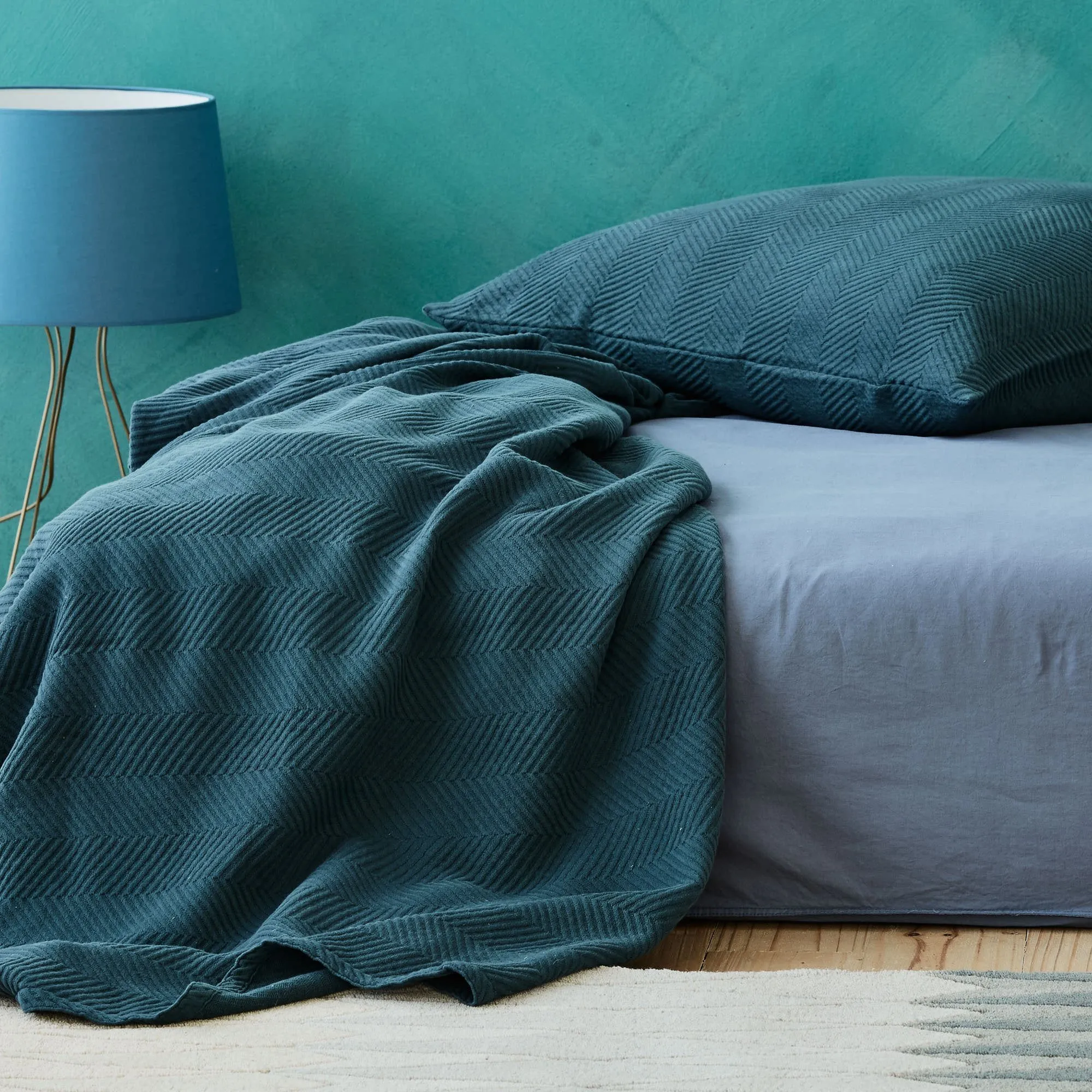 Lixa Cotton Bedspread [Teal]