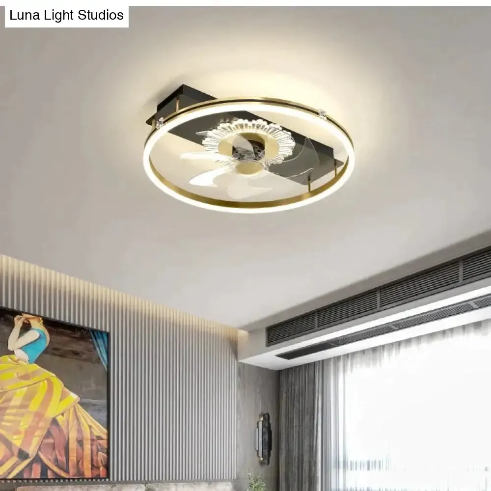 Luxury Fan Living Room Round Ceiling Lamp Simple Lamps